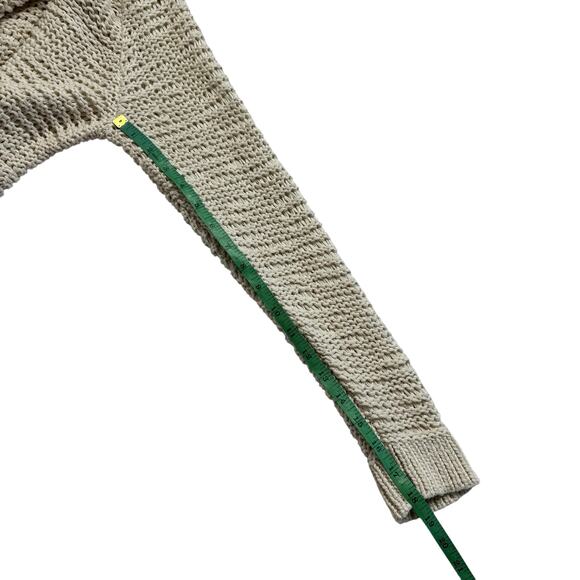 EILEEN FISHER Ivory Open Knit Pullover Sweater Size Large Womens Cotton Blend - Picture 10 of 10